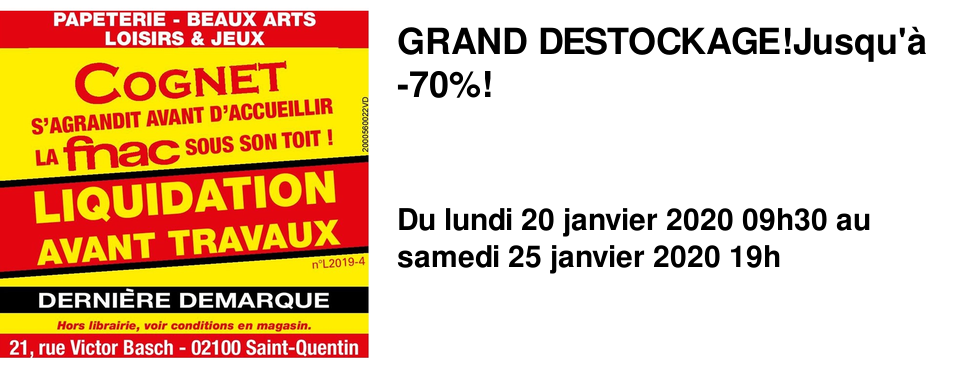 GRAND DESTOCKAGE! Jusqu'� -70%!